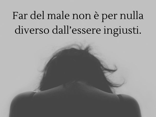 Far del male non è per nulla diverso dall'essere ingiusti.(Platone)