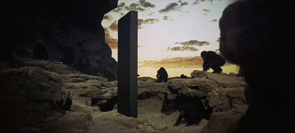 Scena del film 2001: A Space Odyssey di Stanley Kubrick, 1968