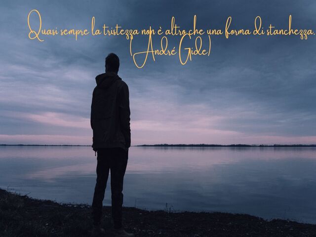 Quasi sempre la tristezza non è altro che una forma di stanchezza.(André Gide)