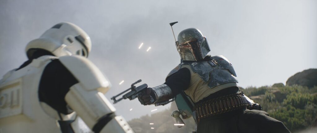 Boba Fett in azione con la sua armatura