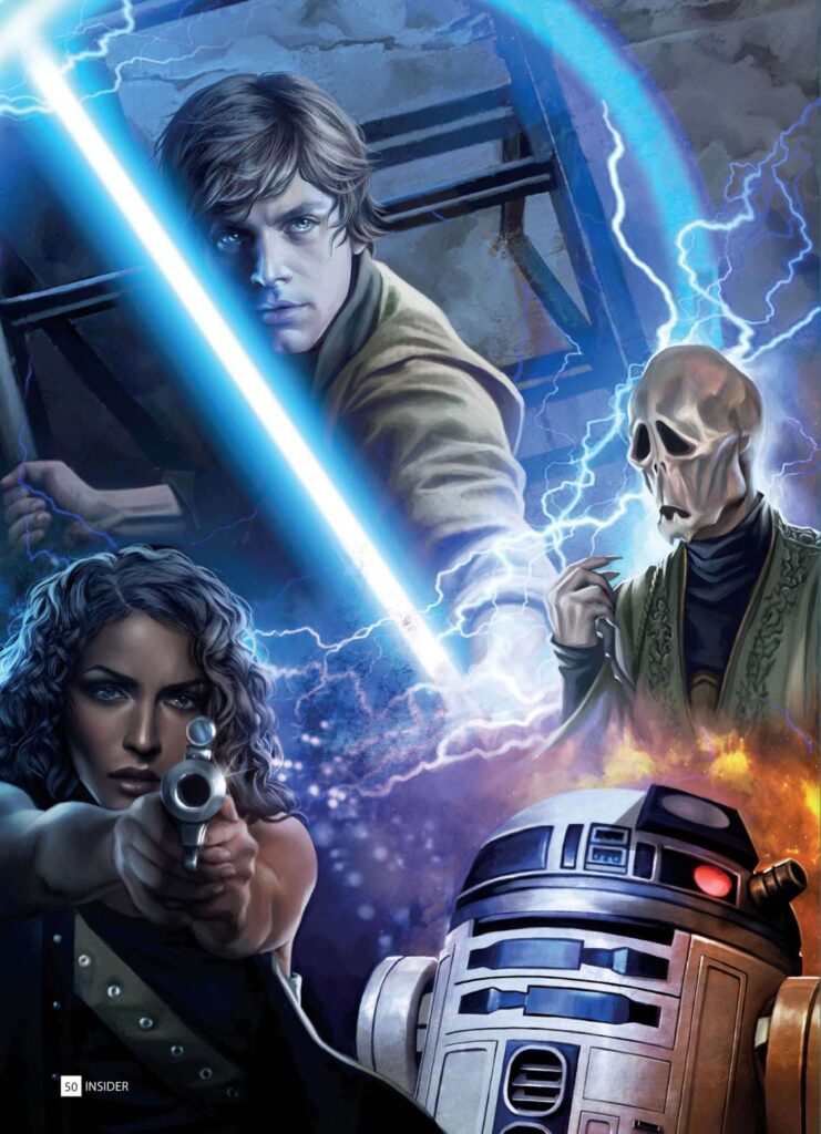 Luke, Nakari, Drusil ed R2 in una fanart.Da: pinterest