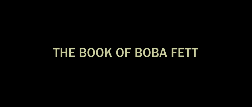 Logo di The Book of Boba Fett mostrato in The Mandalorian