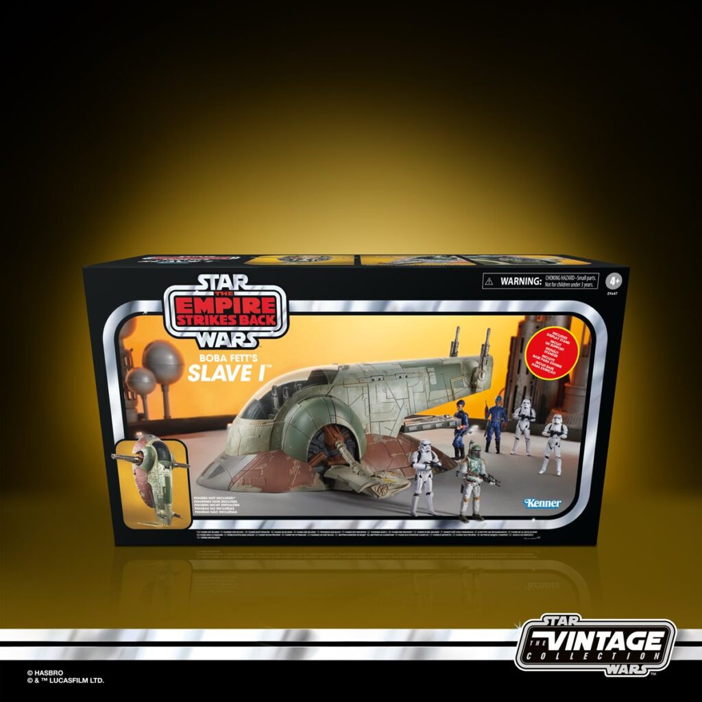 L'action figure della Slave One con vari personaggi