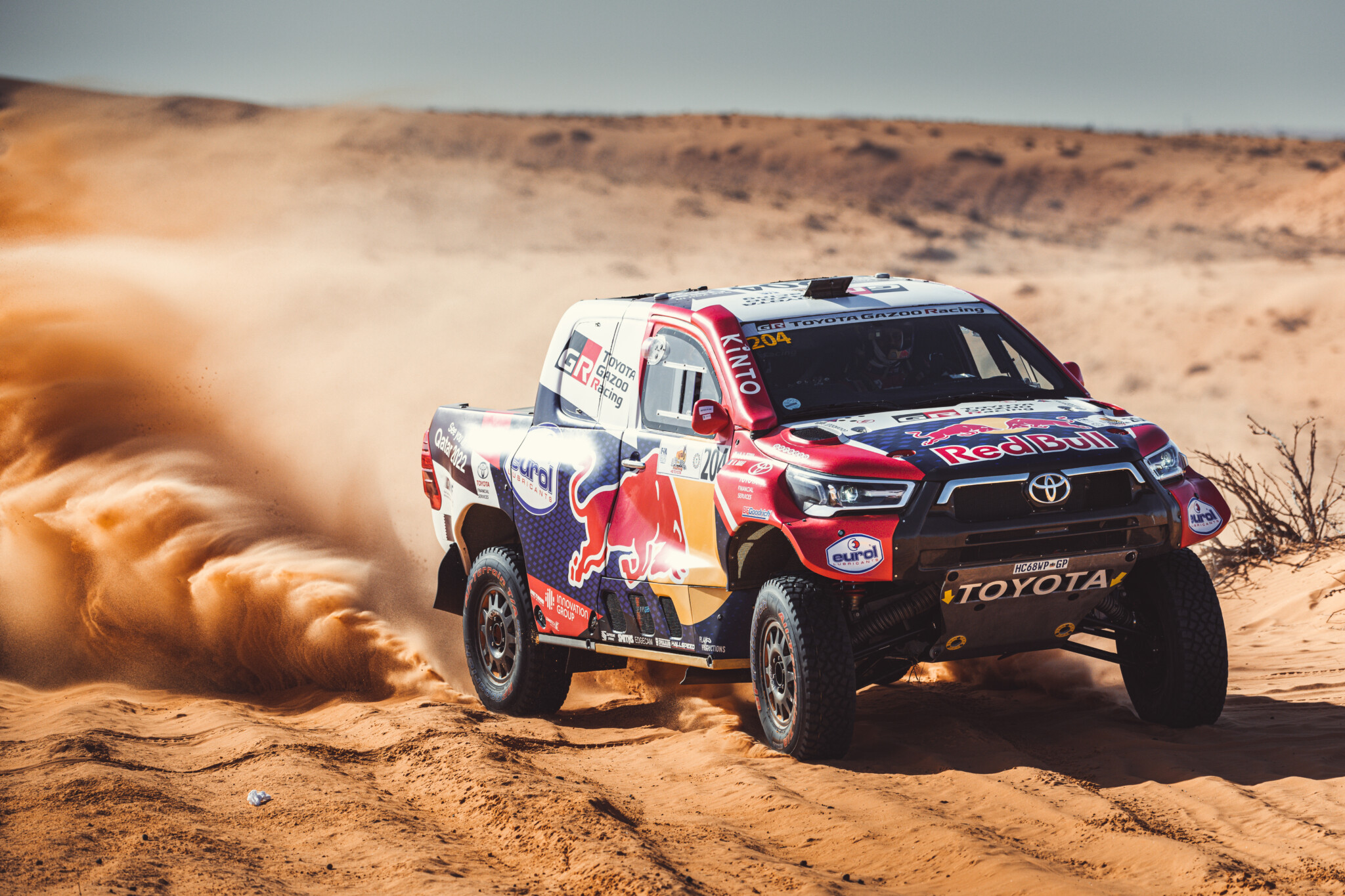 Al-Attiyah con il nuovo Hilux ha vinto l'Hail Rally 1 (Marian Chytka/Red Bull Content Pool)