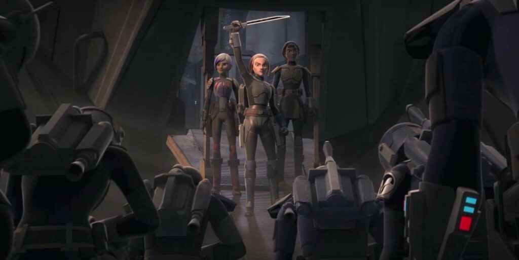 Bo Katan riceve la darksaber in Star Wars: Rebels