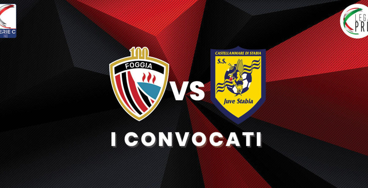 Foggia, i convocati per la sfida alla Juve Stabia - Crediti immagine in evidenza: sito ufficiale Calcio Foggia 1920