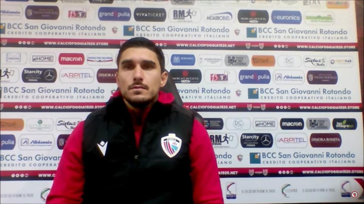 Dell'Agnello: "Momento personale difficile. Contento per gol" - Immagine in evidenza: Simone Dell'Agnello - crediti foto: canale Youtube Calcio Foggia 1920