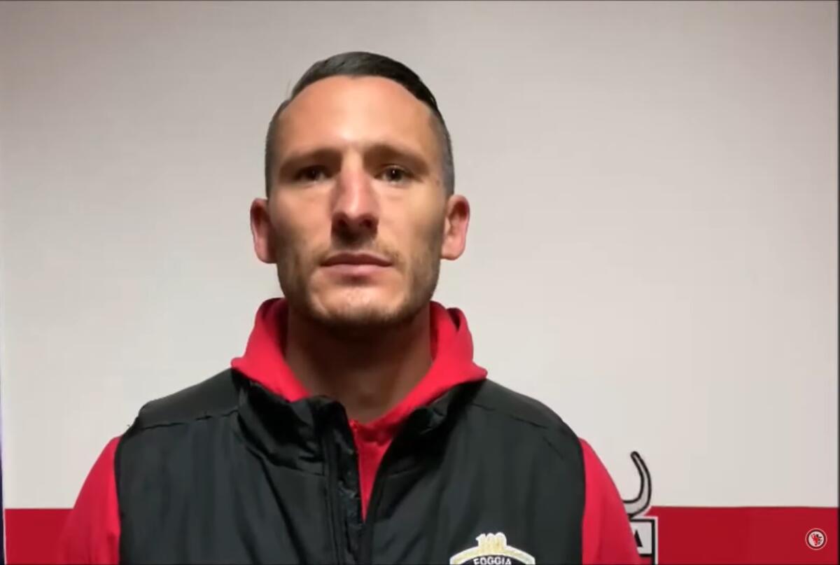 Foggia, Gavazzi: "Catania buona squadra, ma noi sottotono" - Immagine in evidenza: Fabio Gavazzi - crediti foto: canale Youtube ufficiale Calcio Foggia 1920