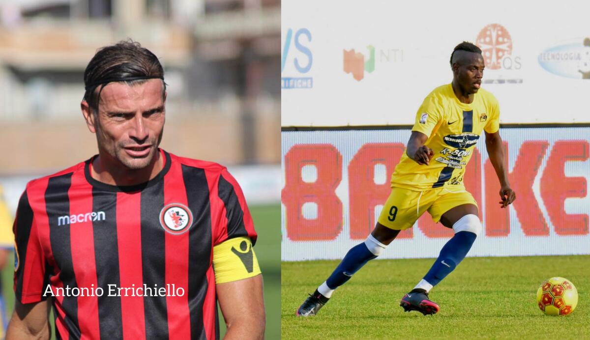 Calciomercato Foggia, probabile scambio Gentile-Tounkara? - A sinistra Federico Gentile, foto di Antonio Errichiello; a destra Mamadou Tounkara, foto dal profilo del giocatore