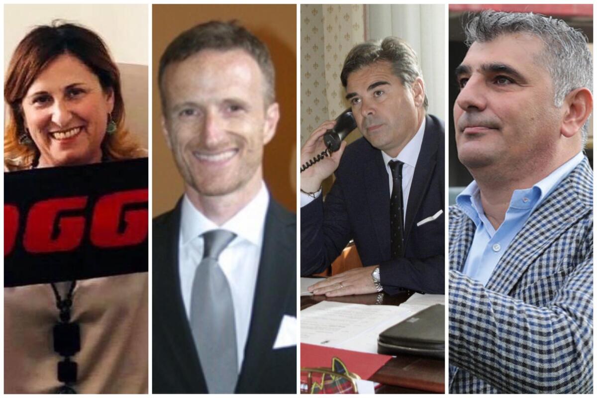 Foggia, il Comune interverrà per scongiurare 'tragedie' - Da sinistra Maria Assunta Pintus (crediti: Calcio Foggia 1920), Sergio Cangelli (crediti: Comune di Foggia), Franco Landella (crediti: Comune di Foggia), Roberto Felleca (crediti: Calcio Foggia 1920)