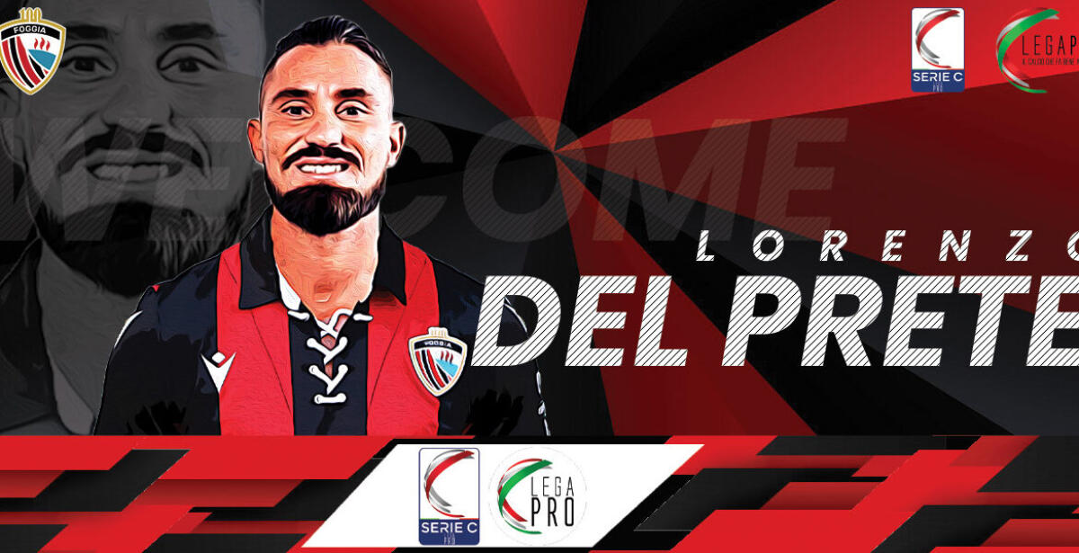 Foggia-Juve Stabia, Del Prete: "Non sarà una partita facile" - Immagine in evidenza: Lorenzo Del Prete - crediti foto: sito ufficiale Calcio Foggia 1920
