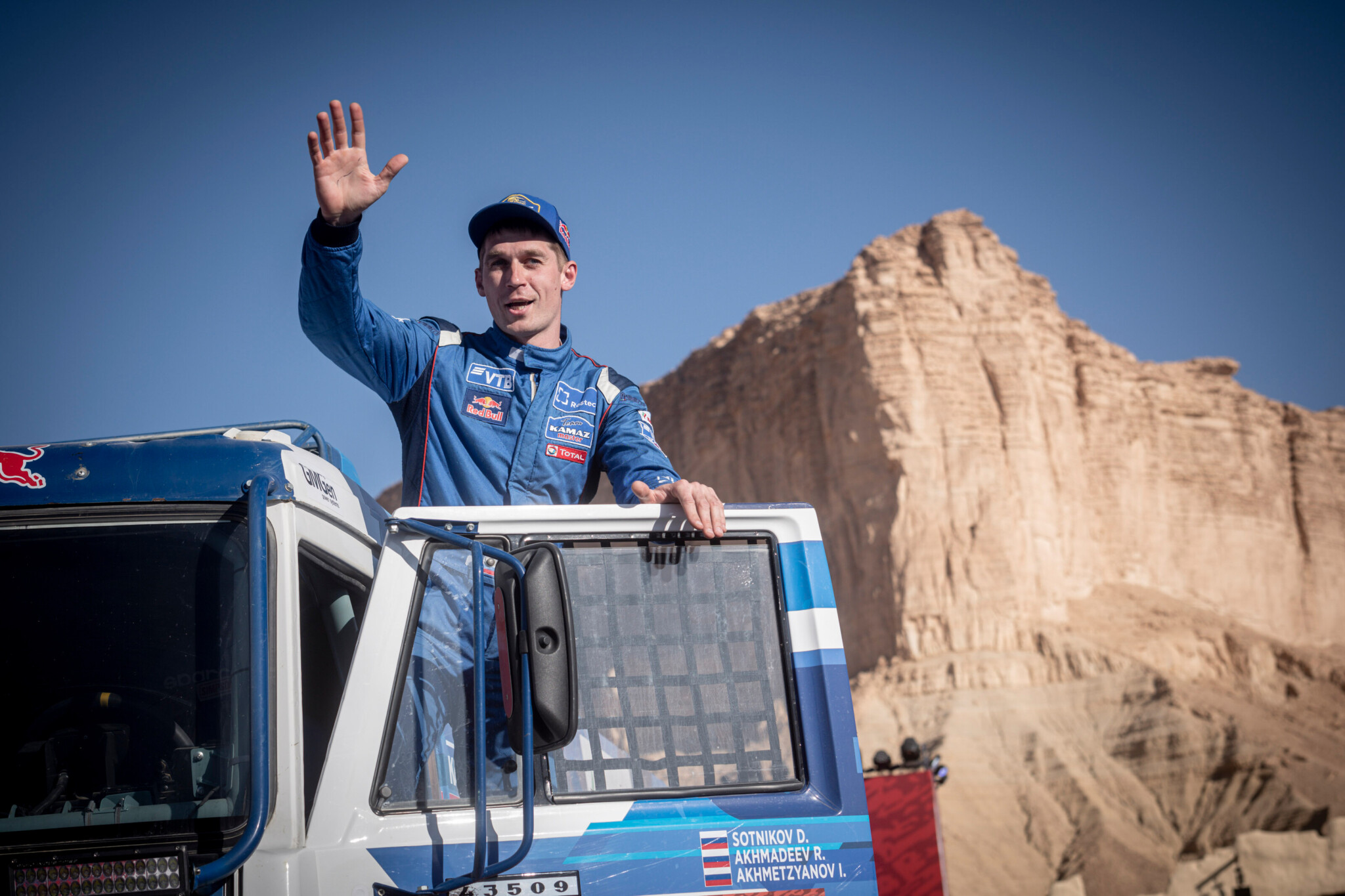 Sotnikov qui fotografato nella scorsa edizione della Dakar (Red Bull Content Pool)