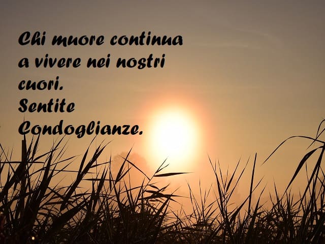 Chi muore continua a vivere nei nostri cuori. Sentite Condoglianze.