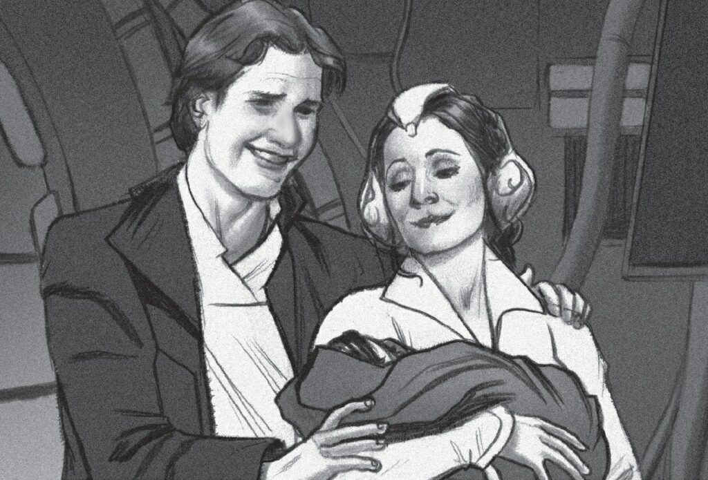 Han, Leia e il piccolo Ben