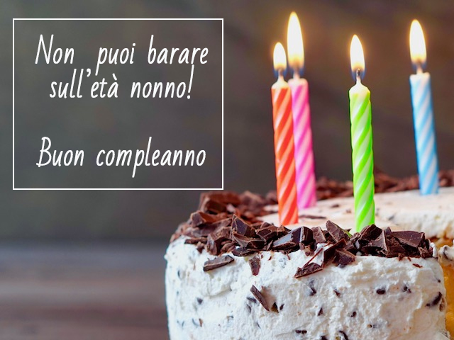 Non puoi barare sull’età nonno! Buon compleanno