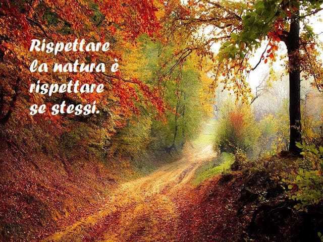 Rispettare la natura è rispettare se stessi.