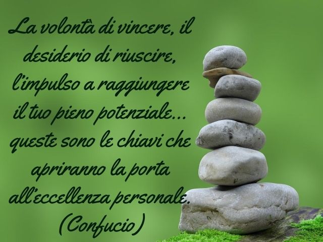 La volontà di vincere, il desiderio di riuscire, l’impulso a raggiungere il tuo pieno potenziale… queste sono le chiavi che apriranno la porta all’eccellenza personale.(Confucio)