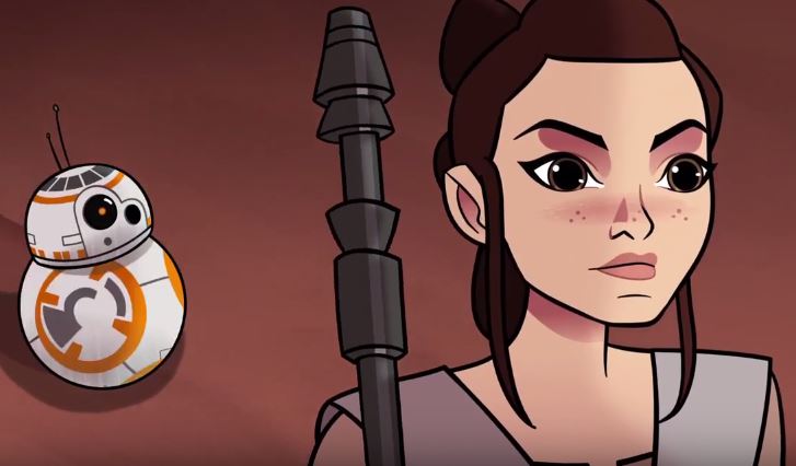 Rey e BB-8 nel primo episodio della prima stagione