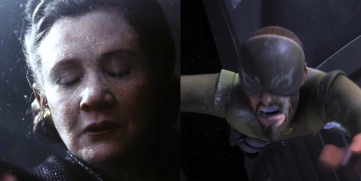 Star Wars: tutti i personaggi che sono sopravvissuti nel vuoto dello spazio - Leia e Kanan nel vuoto dello spazio
