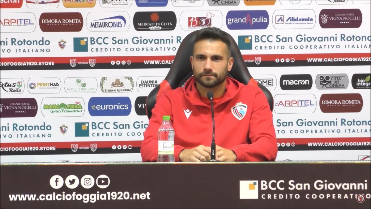 Foggia, bollettino medico - Curcio - Immagine in evidenza: Alessio Curcio - crediti foto: canale Youtube Calcio Foggia 1920