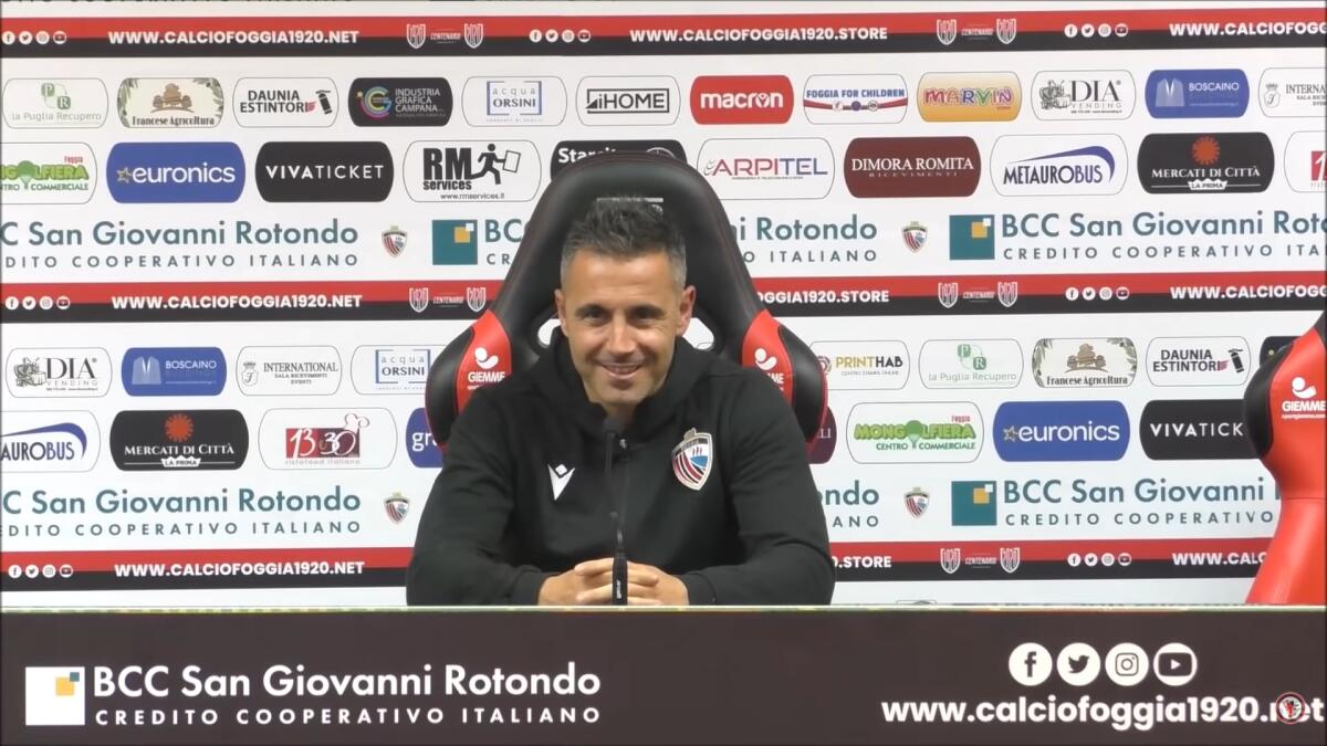 Foggia, Marchionni: "Col Teramo per la continuità" - Immagine in evidenza: Marco Marchionni - crediti foto: canale Youtube Calcio Foggia 1920