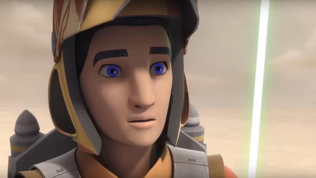 Svelato l'attore che potrebbe interpretare Ezra Bridger in live action! - Ezra indossa un jetpack mandaloriano nel trailer.