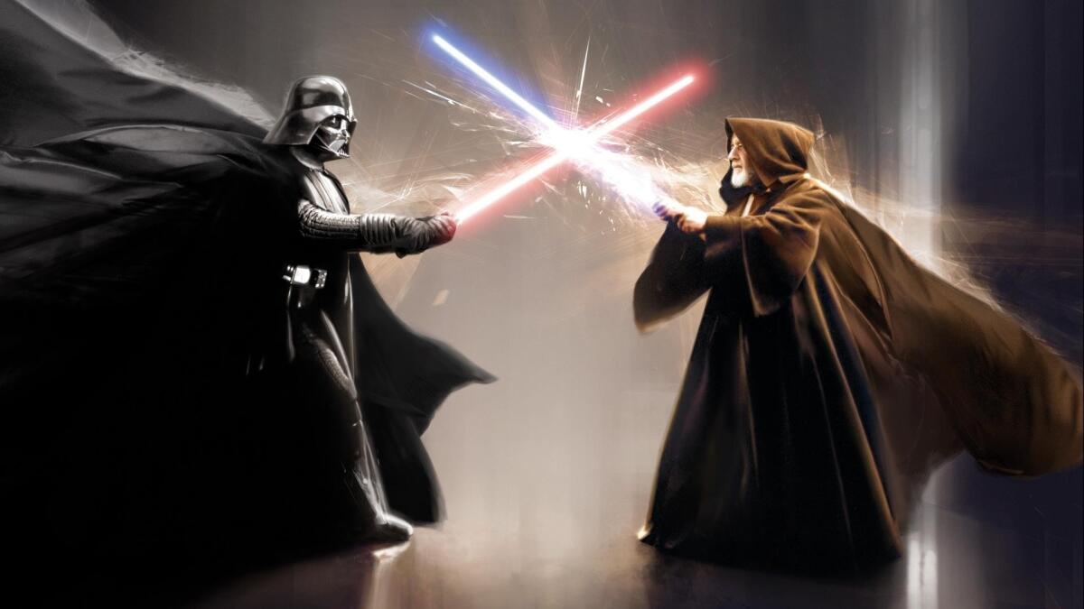 Obi-Wan Kenobi: come avverrà l'eventuale scontro con Darth Vader nella serie? - Bellissima fan art del duello tra Darth Vader e Obi-Wan.
Da: SW wallpaper