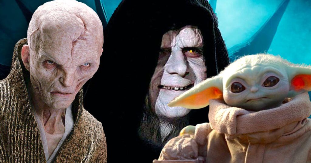 Grogu, Snoke e Palpatine