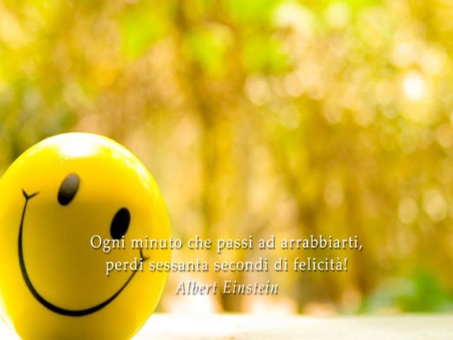 Ogni minuto che passi ad arrabbiarti, perdi sessanta secondi di felicità.(Albert Einstein)