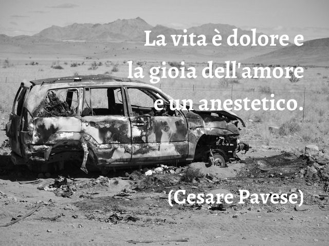La vita è dolore e la gioia dell'amore è un anestetico.(Cesare Pavese)