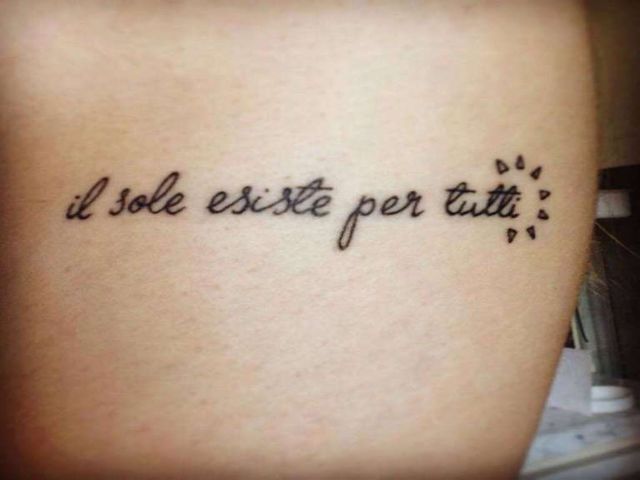 Il sole esiste per tutti.