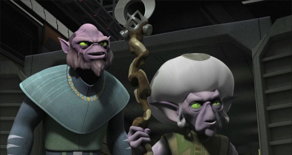 Zeb e l'anziano Lasat in Rebels