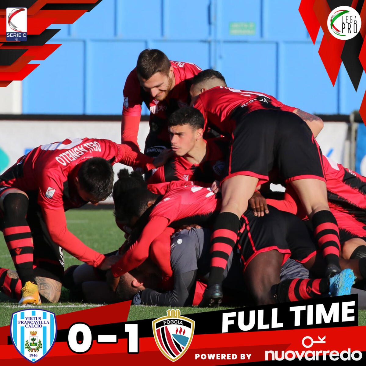 Serie C, Virtus Francavilla-Foggia 0-1: tabellino e highlights - Immagine in evidenza: Virtus Francavilla 0-1 Foggia - crediti foto: pagina ufficiale Facebook Calcio Foggia 1920