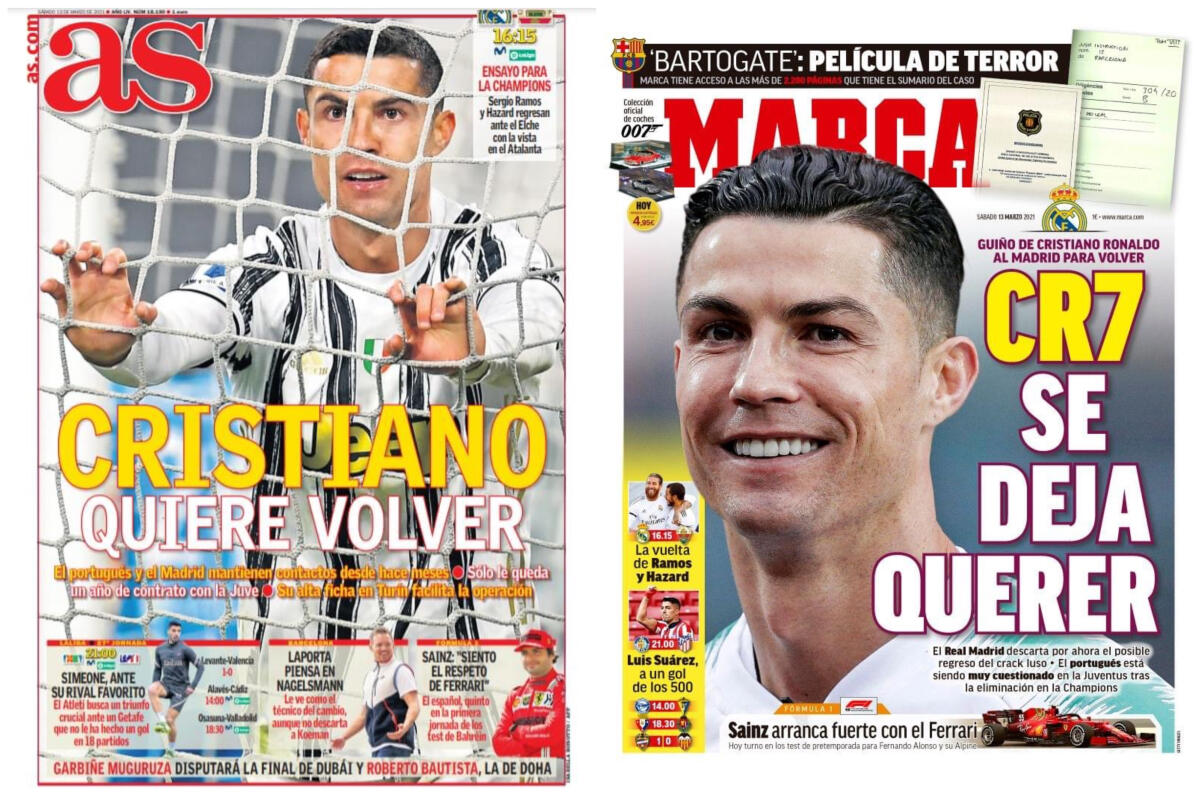 Tabloid spagnoli: “Cristiano vuole tornare”. Si allude al Real Madrid? - {"uid":"5BF179D5-D13D-4A7F-A0B2-E272DF711946_1615635726348","source":"other","origin":"unknown"}
