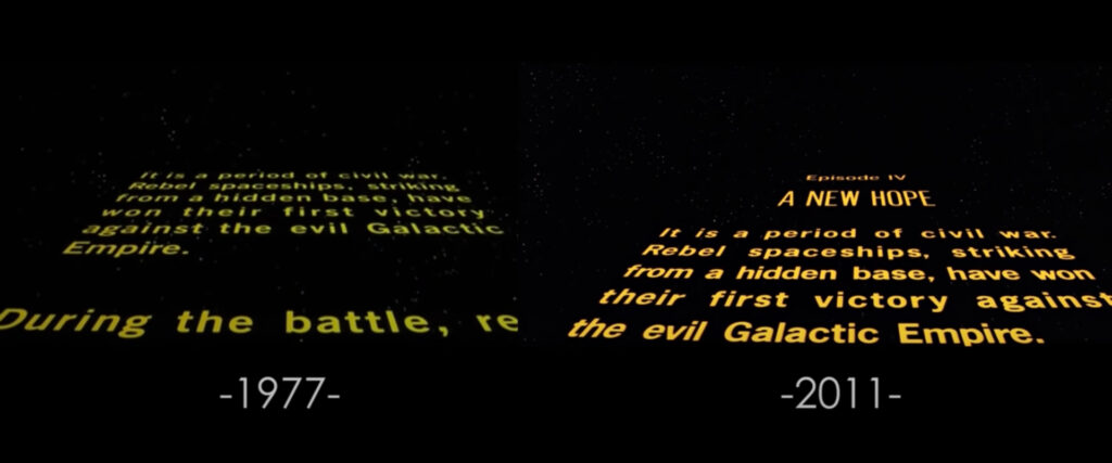 L'aggiunta all'opening crawl