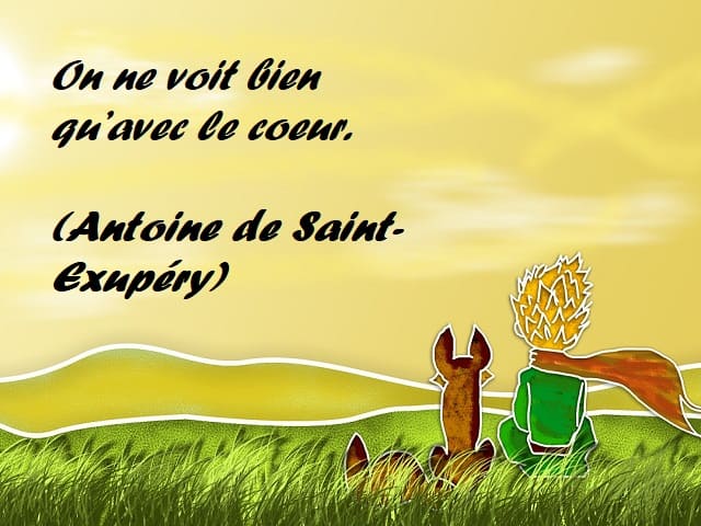 On ne voit bien qu’avec le coeur. (Vediamo bene solo con il cuore.) (Antoine de Saint-Exupéry)
