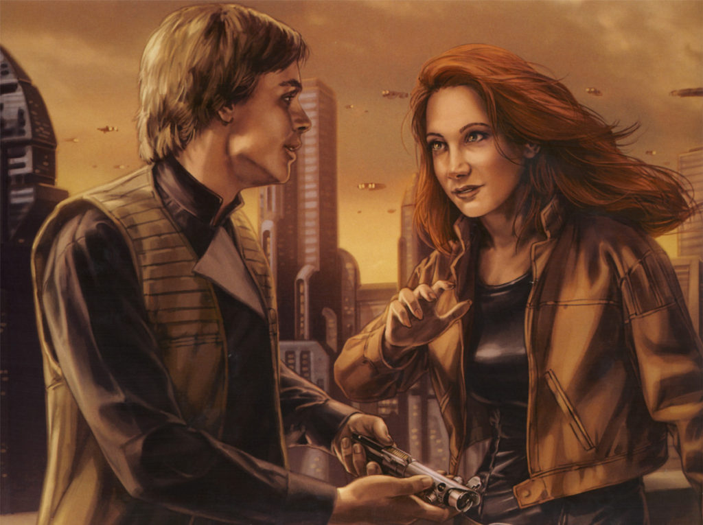 Luke Skywalker e Mara Jade.Da: wookieepedia