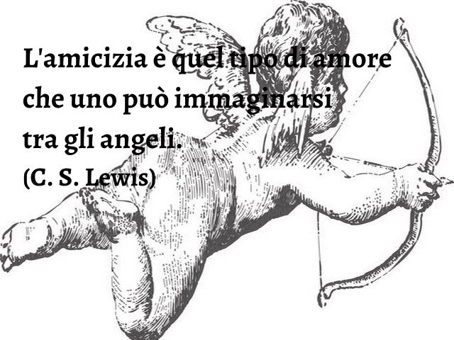 L'amicizia è quel tipo di amore che uno può immaginarsi tra gli angeli.(C. S. Lewis)
