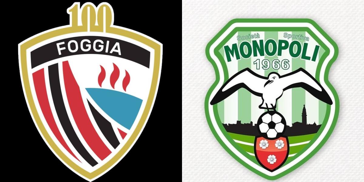 Serie C, le formazioni ufficiali di Foggia-Monopoli - Immagine in evidenza: Foggia-Monopoli – crediti foto (rispettivamente per i due loghi): pagine ufficiali Facebook delle due società