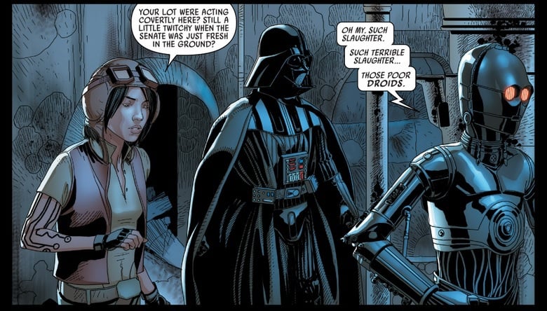 Darth Vader e Aphra su Tatooine