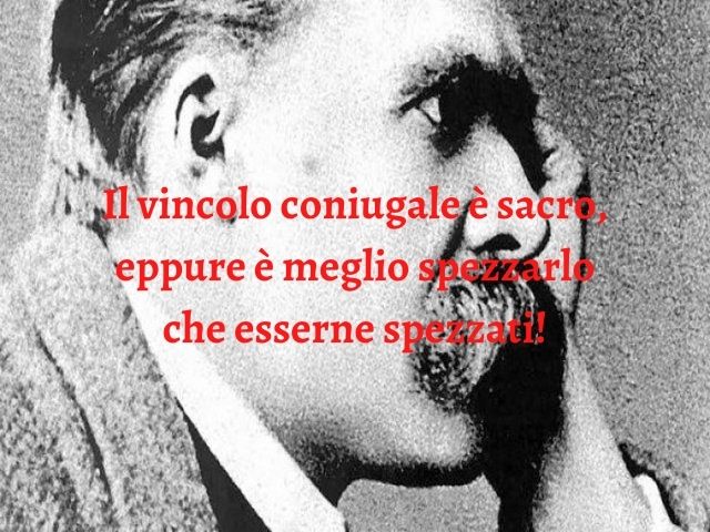 Il vincolo coniugale è sacro, eppure è meglio spezzarlo che esserne spezzati!