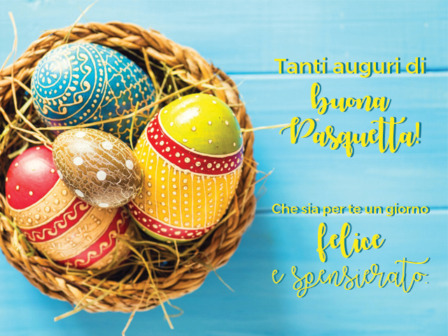 Tanti auguri di buona Pasquetta! Che sia per te un giorno felice e spensierato.
