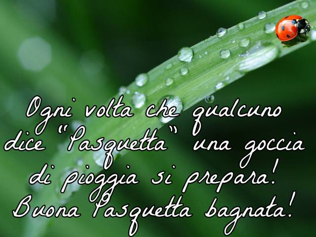 Ogni volta che qualcuno dice “Pasquetta” una goccia di pioggia si prepara! Buona Pasquetta bagnata!