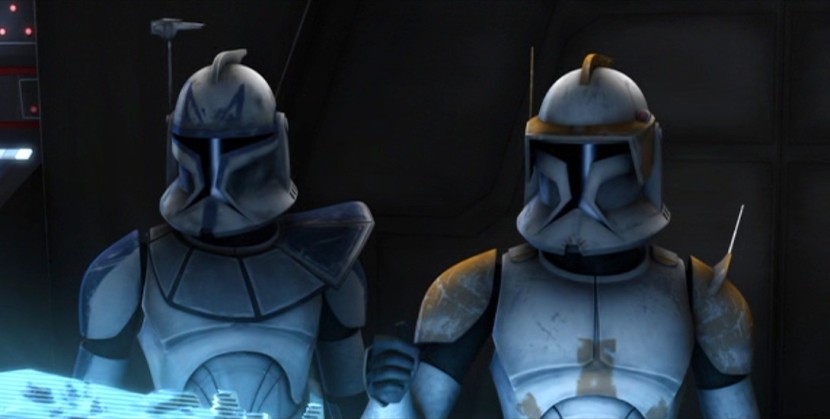 Il comandante Cody e il capitano Rex in The Clone Wars