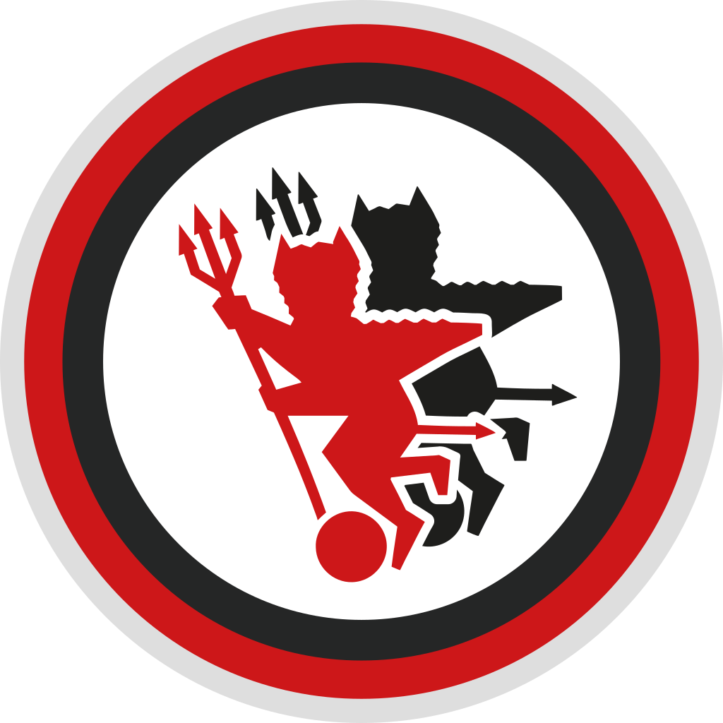Lo storico logo dei Satanelli, basato sul logo ideato da Savino Russo. Detentore del copyright: UNIONE SPORTIVA FOGGIA S.P.A.; Il marchio è registrato presso UIBM – Ufficio Italiano Brevetti e Marchi con numero o codice 302006901402007 (FG2006C000044). Qu