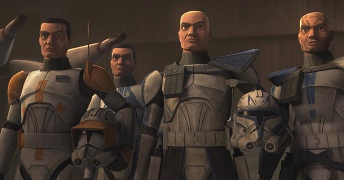 Cody, Rex, Jessie e Kix nella settima stagione di The Clone Wars