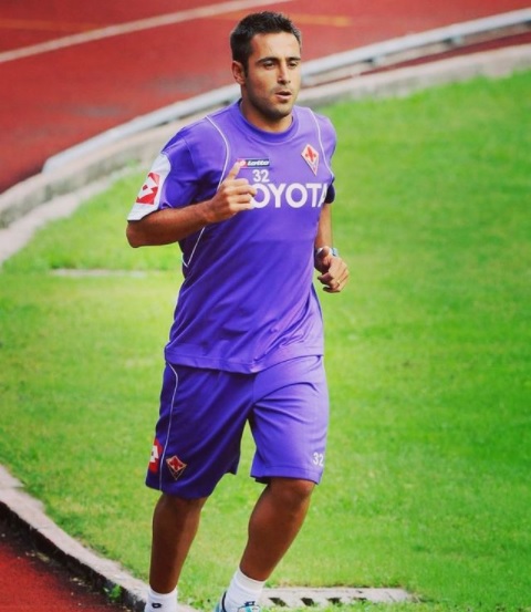 Marco Marchionni con la maglia della Fiorentina, dal profilo Instagram del mister