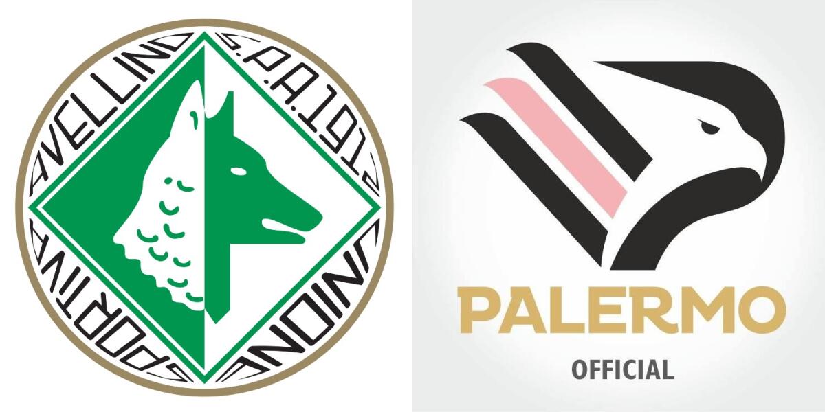 Playoff Serie C, le formazioni ufficiali di Avellino-Palermo - Immagine in evidenza: stemmi Avellino-Palermo - crediti: pagine ufficiali Facebook U.S. Avellino 1912 e Palermo F.C. 