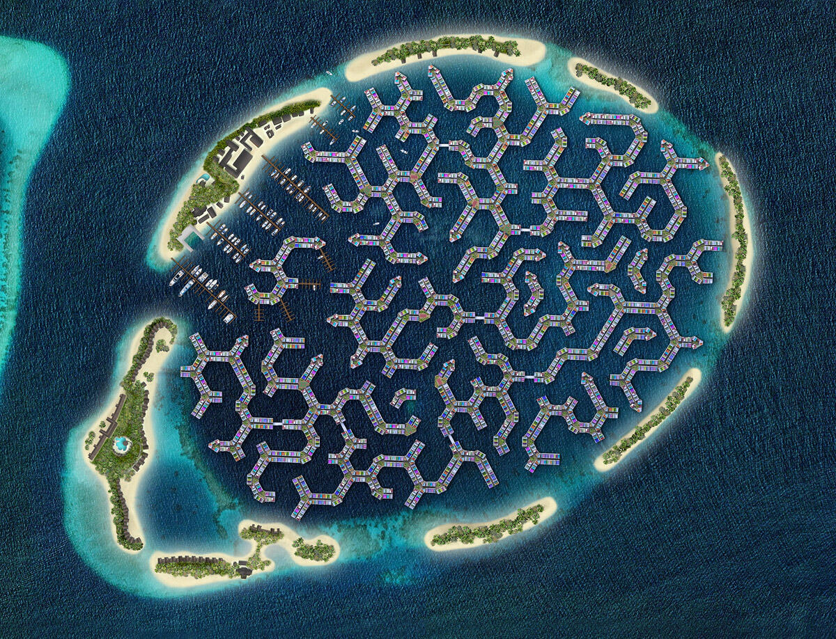 La città galleggiante a forma di corallo: Maldives Floating City - Credits: maldivesfloatingcity.com
