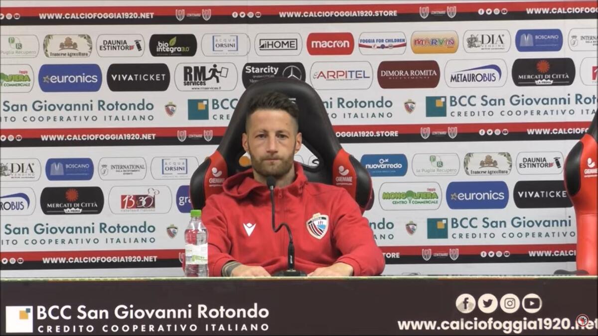 Foggia, Salvi: "Ai playoff con onore" - Immagine in evidenza: Stefano Salvi - crediti foto: canale Youtube ufficiale Calcio Foggia 1920
